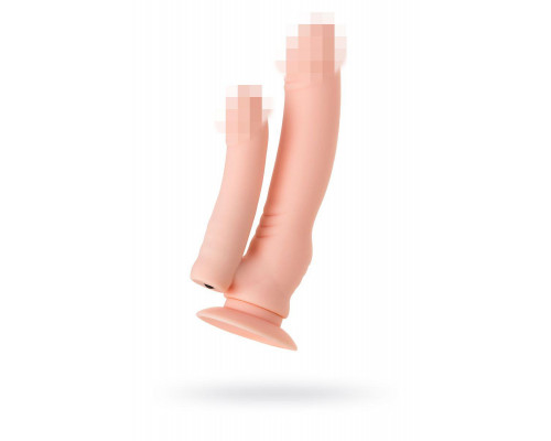 Реалистичный фаллоимитатор A-Toys by TOYFA Twint, силикон, телесный, 19,5 см