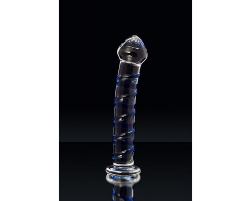 Нереалистичный фаллоимитатор Sexus Glass, стекло, прозрачный, 17 см