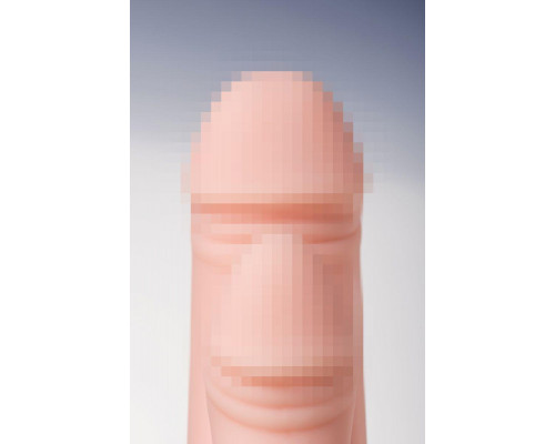 Реалистичный фаллоимитатор A-Toys by TOYFA Twint, силикон, телесный, 19,5 см