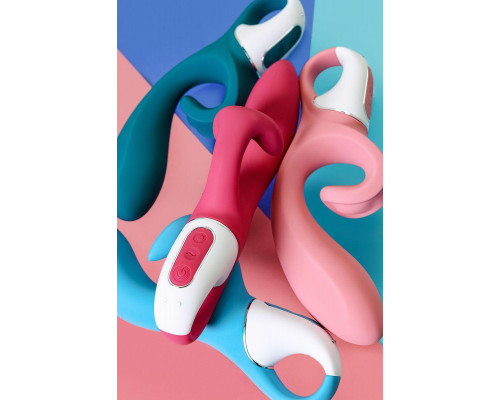 Нереалистичный вибратор Satisfyer Embrace me, силикон, малиновый, 22,5 см