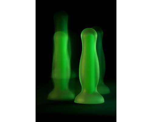 Анальная втулка, светящаяся в темноте, Beyond by Toyfa Mortimer Glow, силикон, зелёный, 12,5 см