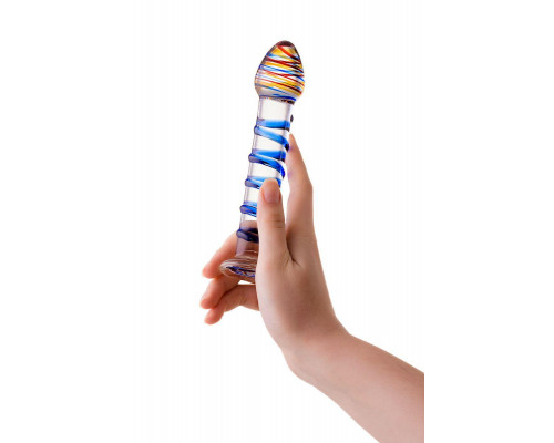 Нереалистичный фаллоимитатор Sexus Glass, стекло, прозрачный, 18 см