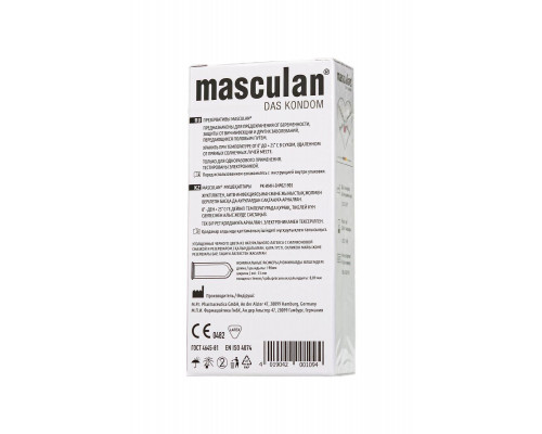 Презервативы Masculan, ultra 4, ультрапрочные, 19 см, 3,4 см, 10 шт.(Ultra Safe Black № 10)