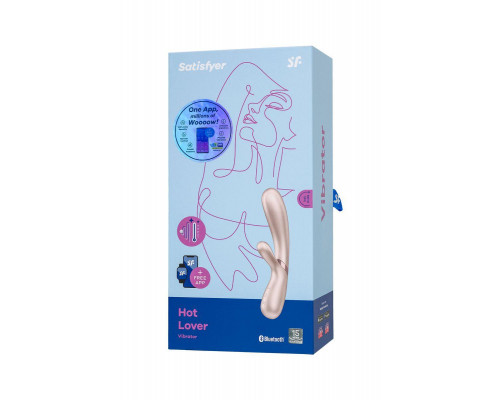 Вибратор Satisfyer Hot Lover Connect App с клиторальным стимулятором, золотистый, 20,4 см