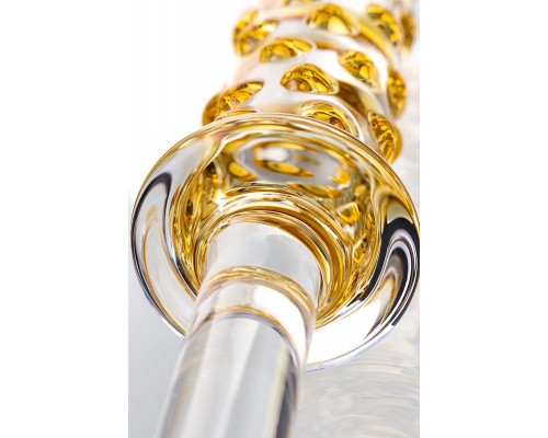 Двусторонний фаллоимитатор Sexus Glass, стекло, прозрачный, 25 см