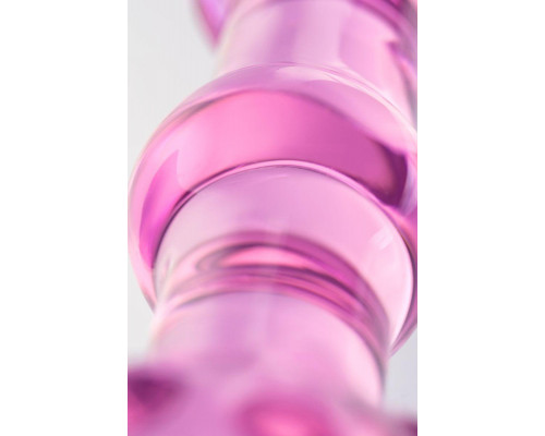 Двусторонний фаллоимитатор Sexus Glass, стекло, розовый, 17 см