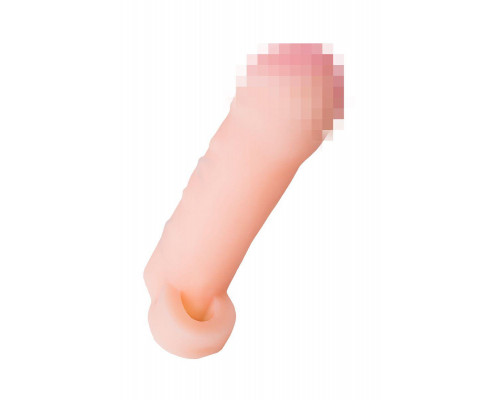 Насадка XLover by TOYFA Increase+ для увеличения размера, с кольцом, TPR, телесный, 15 см