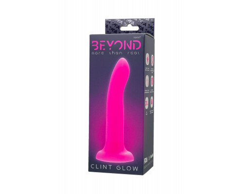 Фаллоимитатор, светящийся в темноте, Beyond by Toyfa Clint Glow, силикон, розовый, 20 см