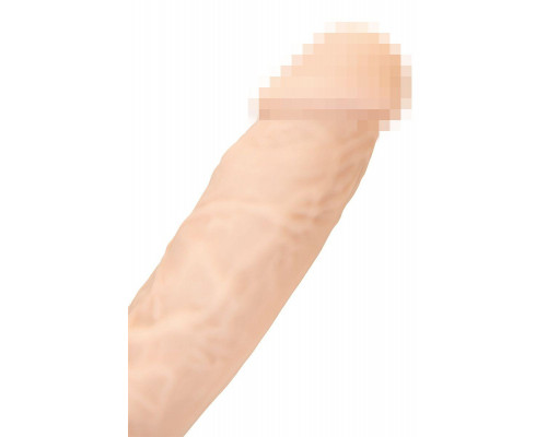 Фаллоимитатор RealStick Silicone Charlie H, сайлекспан, телесный, 18 см