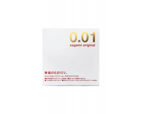 Презервативы Sagami, original 0.01, полиуретан, 17 см, 5,5 см, 1 шт.