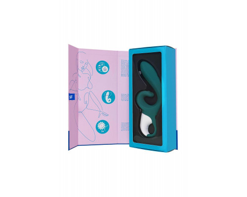 Нереалистичный вибратор Satisfyer Hug me Connect App, силикон, серо-голубой, 20,5 см