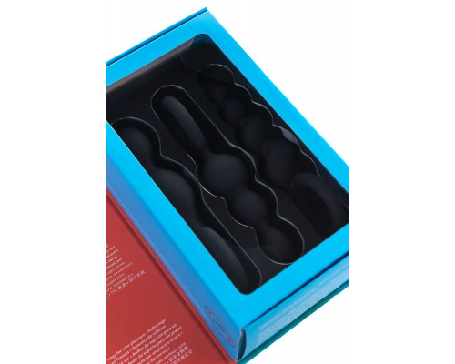 Набор анальных плагов Satisfyer Booty Call black 3 шт, силикон, чёрный, 13,5 см