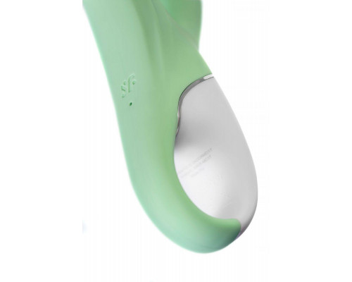 Вибратор с расширением Satisfyer Air Pump Bunny 5+ Connect App, силикон, мятный, 10 см