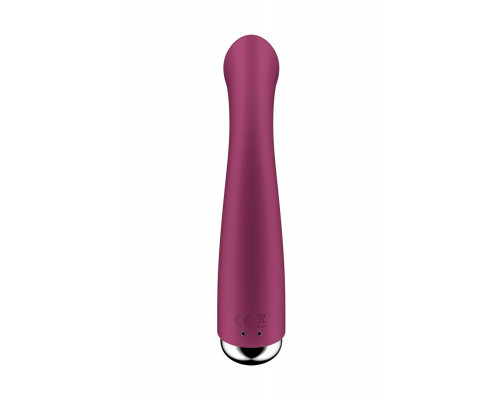 Вибратор для точки G  с ротацией Satisfyer Spinning G-Spot 1, силикон, бордовый, 16,8 см