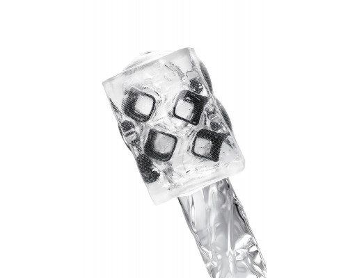 Нереалистичный мастурбатор TENGA Crysta Block, TPE, прозрачный, 15,5 см