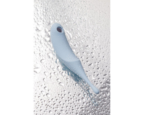 Точечный вибратор с вакуумной стимуляцией Satisfyer Twirling Pro, силикон, голубой, 20 см