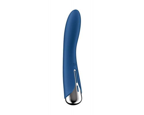 Вибратор для точки G  с ротацией Satisfyer Spinning Vibe 1, силикон, синий, 17,8 см