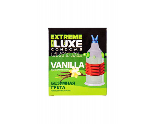 Презервативы Luxe, extreme, «Безумная Грета», ваниль, 18 см, 5,2 см, 1 шт.