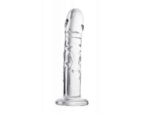 Нереалистичный фаллоимитатор Sexus Glass, стекло, прозрачный, 19,5 см