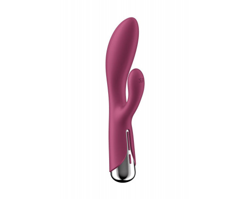 Вибратор-кролик с ротацией Satisfyer Spinning Rabbit 1, силикон, бордовый, 20,5 см