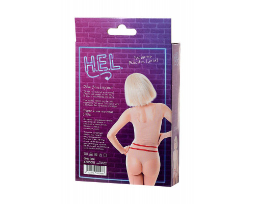 Пояс для чулок H.E.L. Dillie, текстиль, красный, OS
