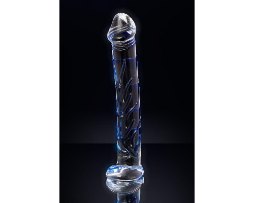 Нереалистичный фаллоимитатор Sexus Glass, стекло, прозрачный, 17 см