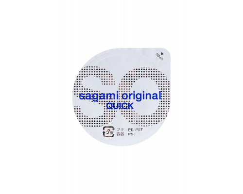 Презервативы Sagami, original Quick 0.02, полиуретан, 17 см, 5,5 см, 6 шт.