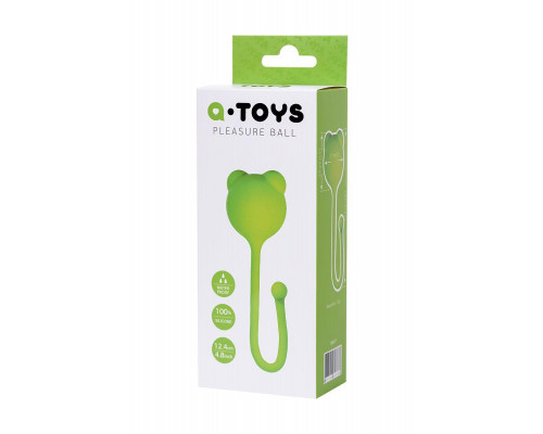 Вагинальный шарик A-Toys by TOYFA Tigo, силикон, зеленый, 12,4 см Ø 2,7 см