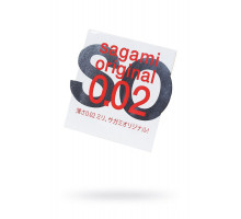 Презервативы Sagami, original 0.02, полиуретан, ультратонкие, гладкие, 18 см, 5,8 см, 1 шт.