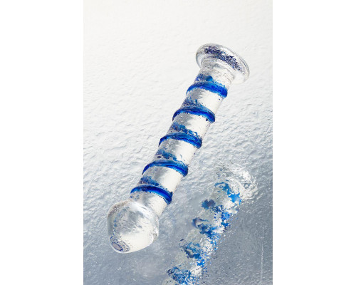 Нереалистичный фаллоимитатор Sexus Glass, стекло, прозрачный, 17 см