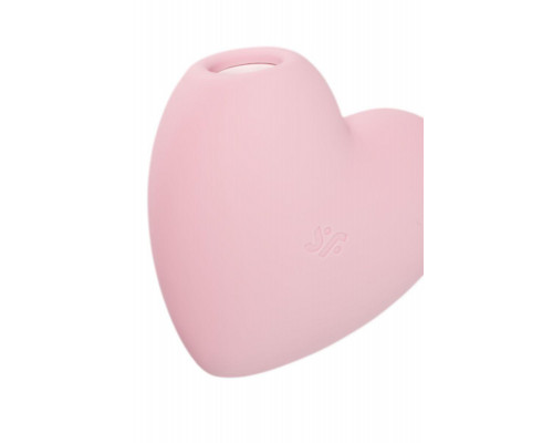 Вакуумно-волновой стимулятор клитора с вибрацией Satisfyer Cutie Heart, силикон, розовый, 7,6 см