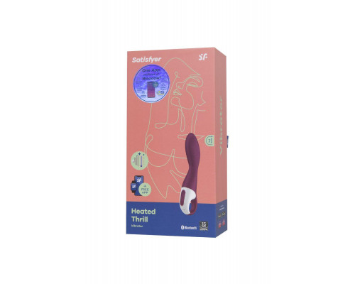 Вибратор с подогревом Satisfyer Heated Thrill Connect App, бордовый, 20,6 см