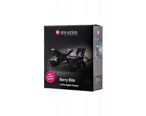 Зажимы для сосков Mystim Barry Bite, электростимуляция, черные