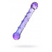 Двусторонний фаллоимитатор Sexus Glass, стекло, фиолетовый, 19,5 см