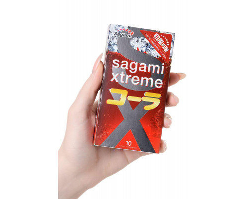 Презервативы Sagami, xtreme, cola, латекс, 19 см, 5,2 см, 10 шт.