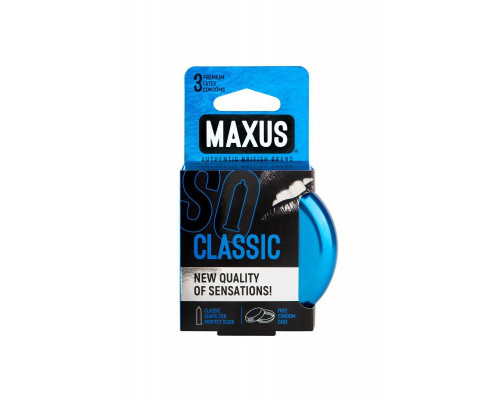 Презервативы Maxus Classic, классические, латекс, железный кейс, 3 шт.