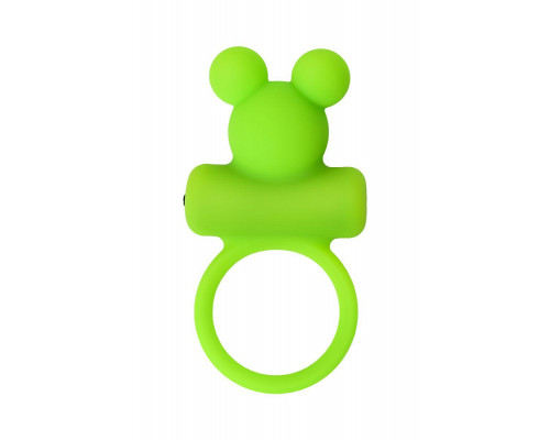 Виброкольцо на пенис A-Toys by TOYFA Chio, силикон, зеленое, 8,1 см, Ø 3,1 см