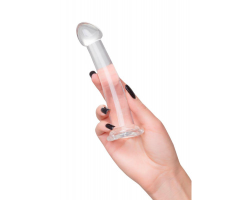 Нереалистичный фаллоимитатор TOYFA Basic Jelly Dildo S, TPE, прозрачный, 15,5 см
