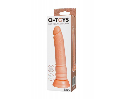 Реалистичный фаллоимитатор A-Toys by TOYFA Krip, TPE, телесный, 18 см