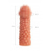 Насадка реалистичная KOKOS PENIS SLEEVE с дополнительной стимуляцией, TPE, телесная, 16.5 см