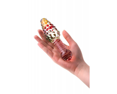 Двусторонний фаллоимитатор Sexus Glass, стекло, прозрачный, 17,5 см