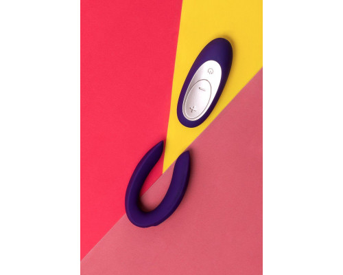 Вибромассажер для пар Satisfyer Double Plus Remote с пультом ДУ, силикон, фиолетовый, 8,8 см