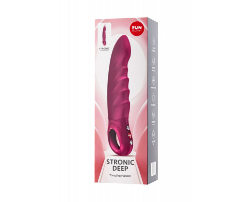 Пульсатор Fun Factory STRONIC Deep, силикон, бордовый, 21 см
