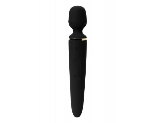 Нереалистичный вибратор Satisfyer Wand-er Woman, ABS пластик, черный, 34 см