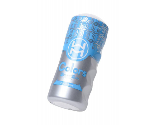 Мастурбатор нереалистичный MensMax Colors Ring Blue, TPE, белый, 15 см