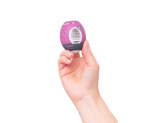 Мастурбатор нереалистичный Satisfyer Egg Single (Bubble), TPE, фиолетовый