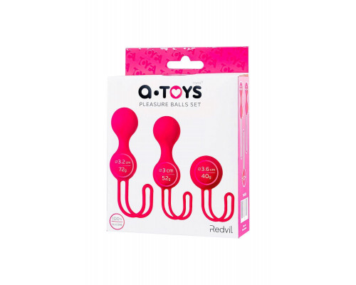 Набор вагинальных шариков A-Toys by TOYFA Redvil, силикон, розовые, 3 шт