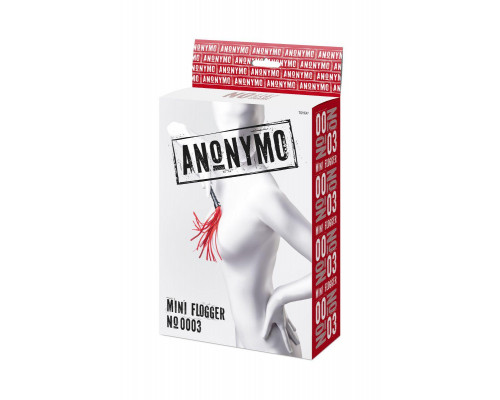 Флоггер Anonymo #0003, PU кожа, красный, 28 см