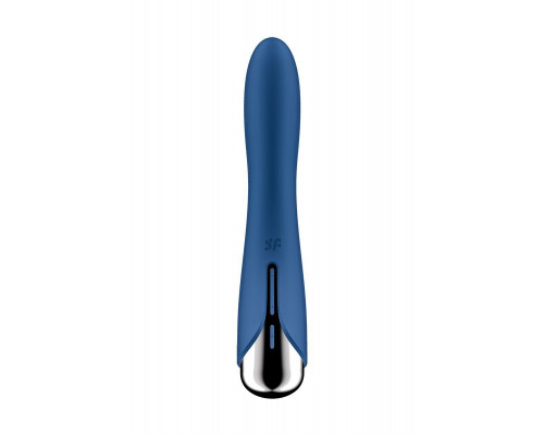 Вибратор для точки G  с ротацией Satisfyer Spinning Vibe 1, силикон, синий, 17,8 см