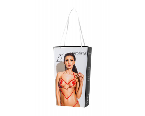 Портупея Me Seduce Queen of hearts Pure, белая, S/M